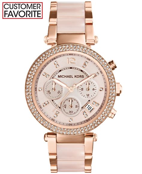 michael kors women's parker gold tone watch|Michael Kors mk5896.